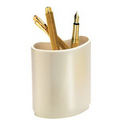 Pearl Silver Curved Pen Holder